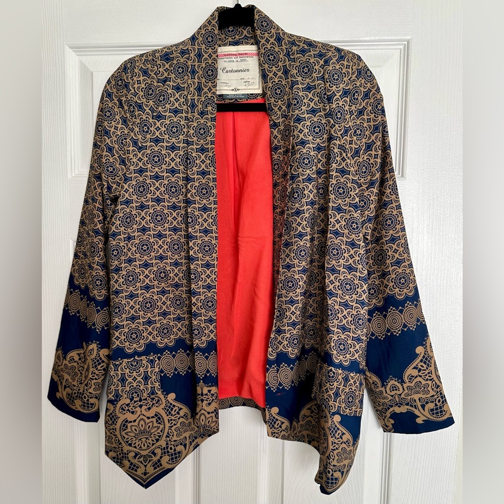 CARTONNIER by‎ ANTHROPOLOGIE NWOT Drape Blazer Jacket
